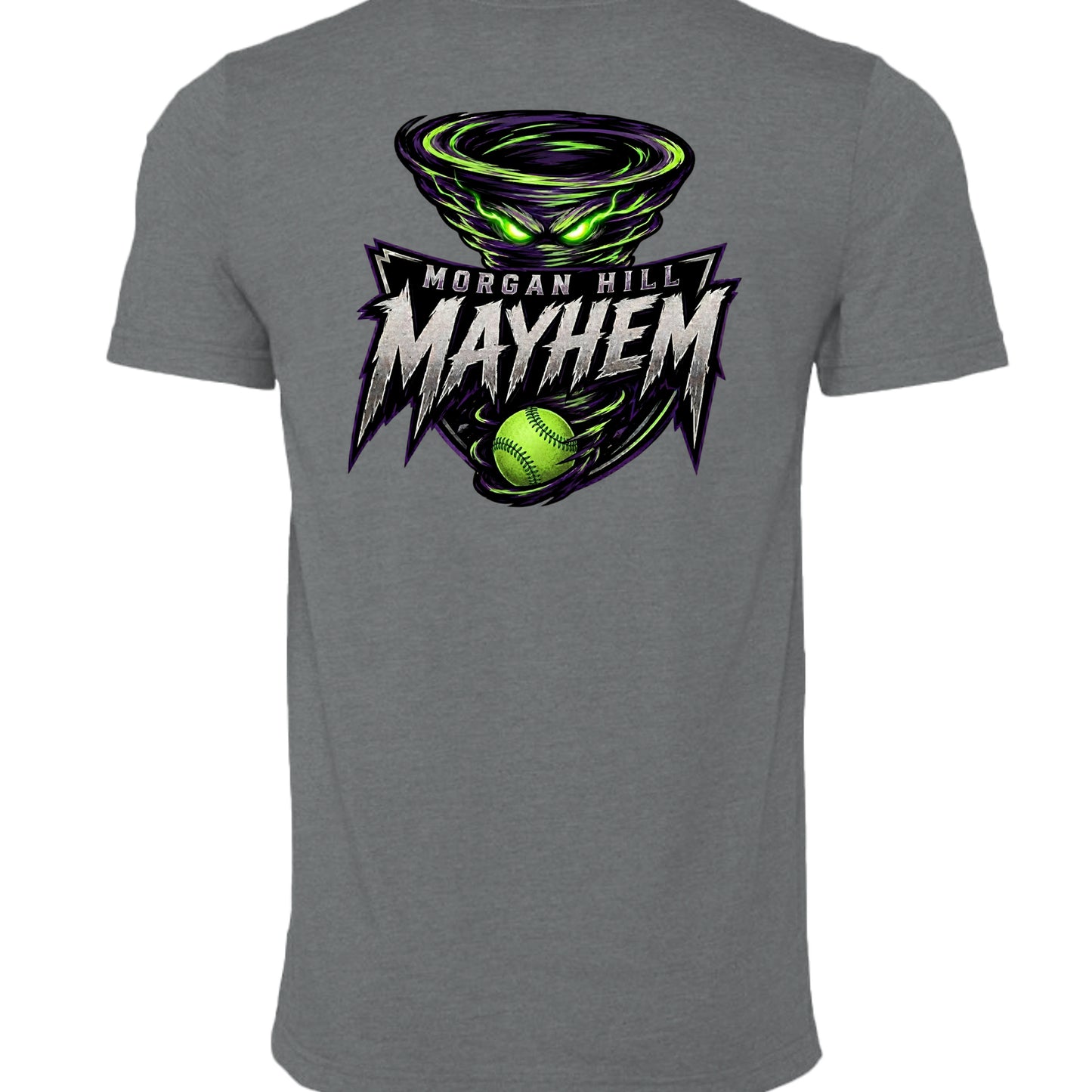 Dark Grey Heather - 3001CVC - BACK