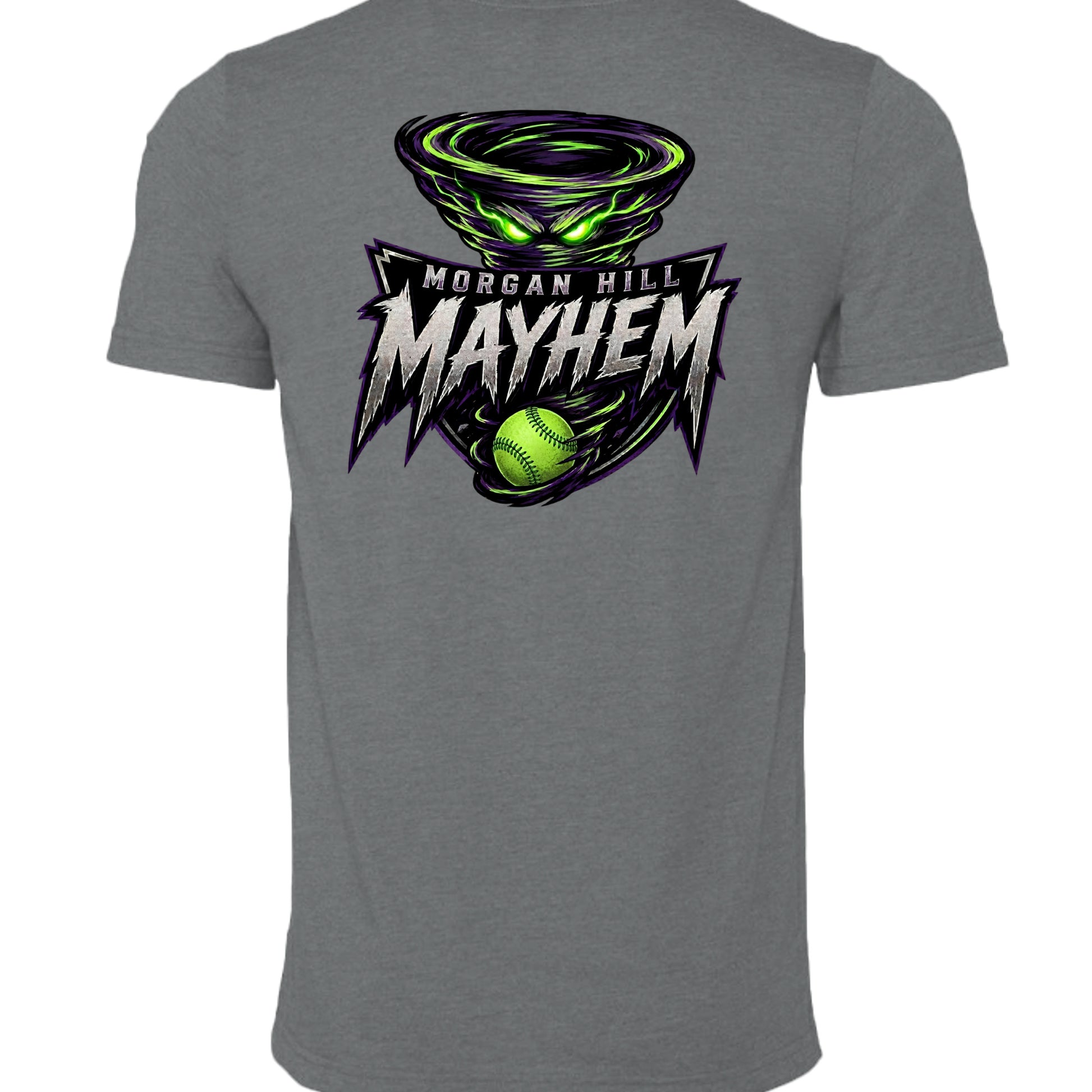 Dark Grey Heather - 3001CVC - BACK