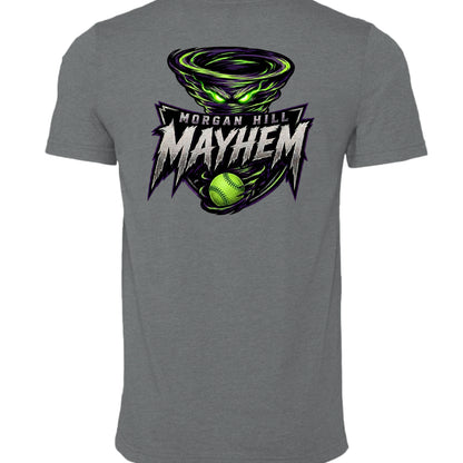 Dark Grey Heather - 3001CVC - BACK