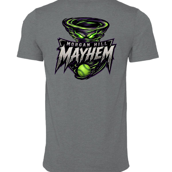 Dark Grey Heather - 3001CVC - BACK